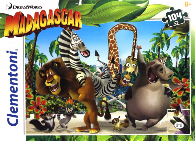 CLEMENTONI 104 el. Madagascar [PUZZLE]