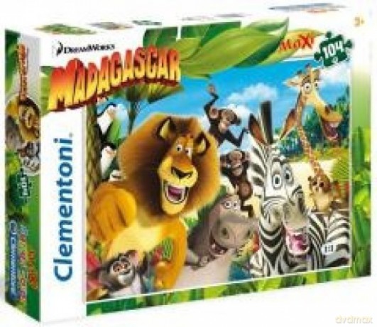 CLEMENTONI 104 el. Maxi Madagascar [PUZZLE]