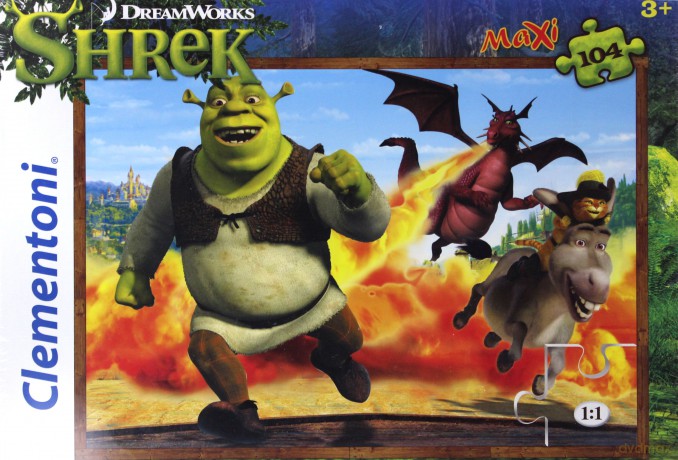 CLEMENTONI 104 el. Maxi Shrek [PUZZLE]