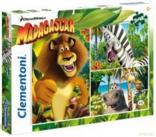 CLEMENTONI 3x48 el. Madagascar [PUZZLE]