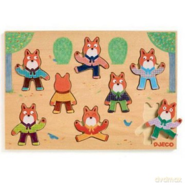 Drewniane puzzle - Dopasuj Liska [PUZZLE]
