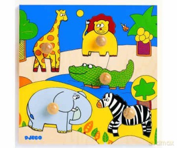 Drewniane puzzle - Zwierzątka Safari [PUZZLE]