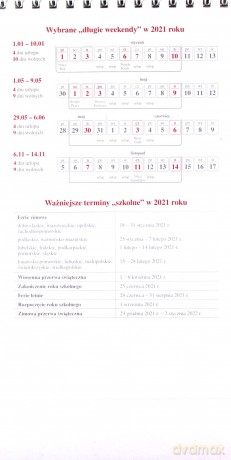 Kalendarz 2021 Biurkowy Stojący [KALENDARZ]