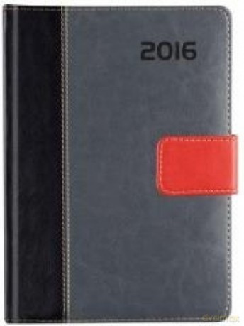 Kalendarz 2016 Książkowy A5 RD MAGNETO szary [KALENDARZ]