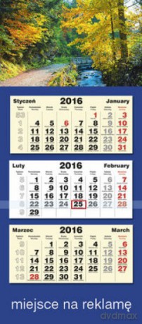 Kalendarz 2016 Trójdzielny [KALENDARZ]