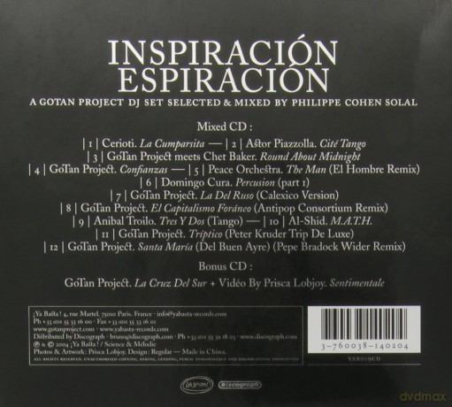Gotan Project: Inspiracion Espiracion (ecopack) [2CD]