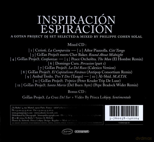 Gotan Project: Inspiracion Espiracion (ecopack) [2CD]