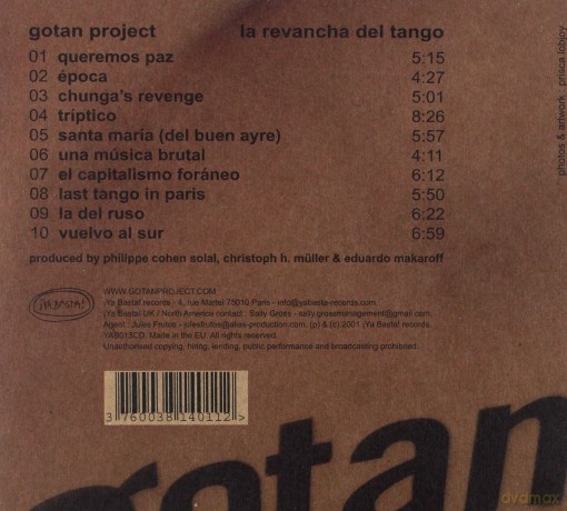Gotan Project: La Revancha Del Tango (ecopack) [CD]