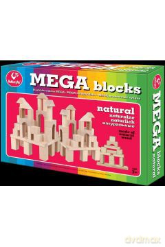 Klocki drewniane mega naturalne