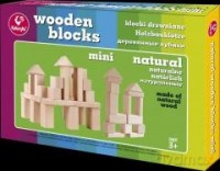 Klocki drewniane naturalne mini