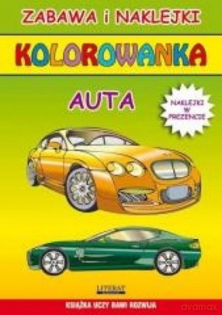 Kolorowanka - Auta. Zabawa i naklejki [KSIĄŻKA]