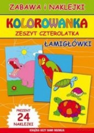 Kolorowanka. Łamigłówki. Zeszyt czterolatka [KSIĄŻKA]