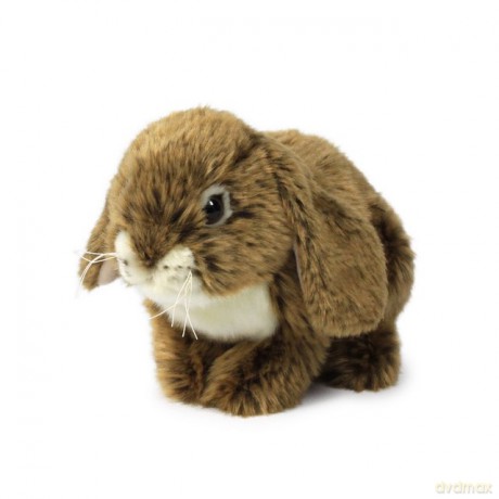 Królik siedzący brązowy 25 cm