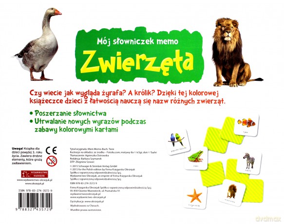 Mój słowniczek memo. Zwierzęta [KSIĄŻKA]