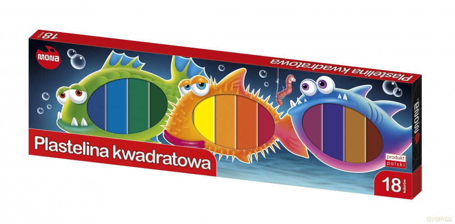 Plastelina kwadratowa 18 kolorów