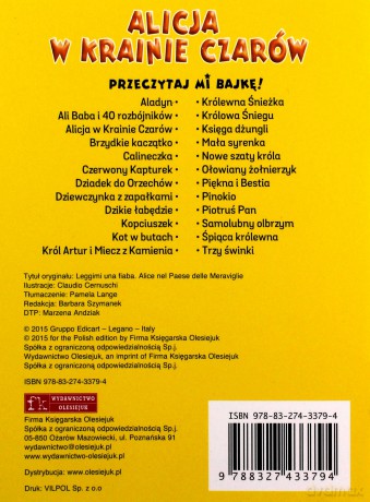 Przeczytaj mi bajkę! Alicja w Krainie Czarów [KSIĄŻKA]