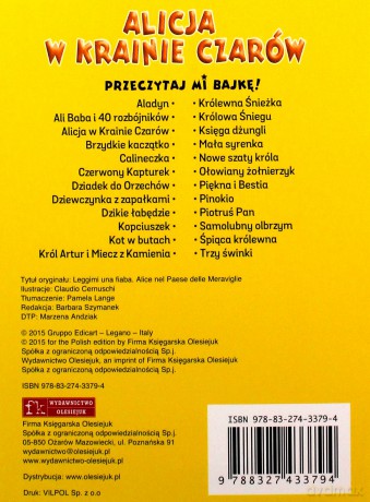Przeczytaj mi bajkę! Alicja w Krainie Czarów [KSIĄŻKA]
