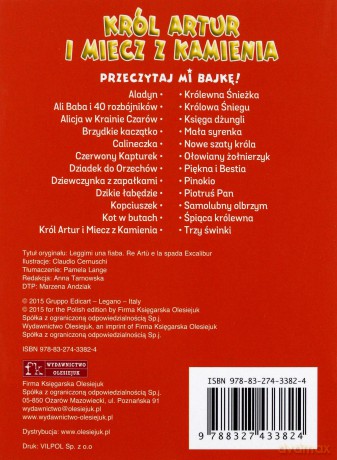 Przeczytaj mi bajkę! Król Artur i Miecz z Kamienia [KSIĄŻKA]