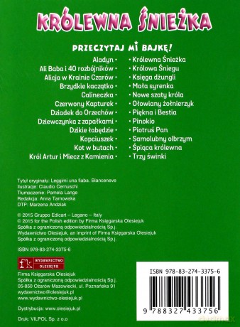 Przeczytaj mi bajkę! Królewna Śnieżka [KSIĄŻKA]