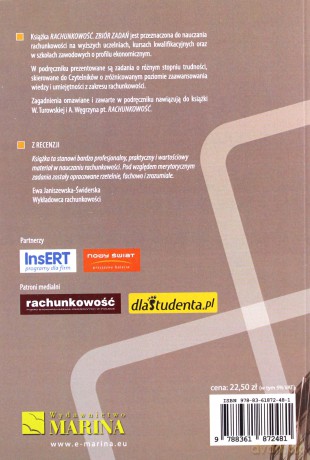 Rachunkowość Zbiór zadań - Halina Chłodnicka, Agnieszka Lew, Grzegorz Lew, Wioletta Turowska [KSIĄŻKA]