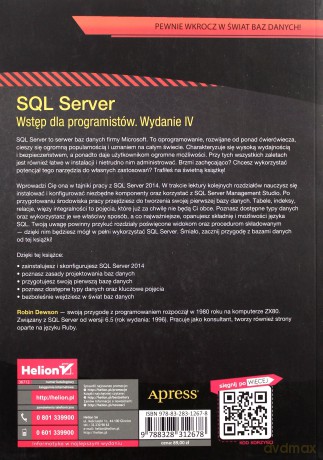 SQL Server. Wstęp dla programistów - Robin Dewson [KSIĄŻKA]
