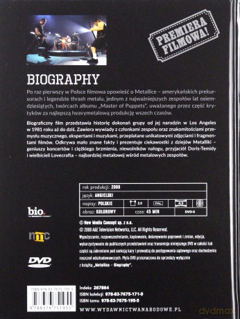 Legendy muzyki: Metallica Biography (booklet) [DVD]