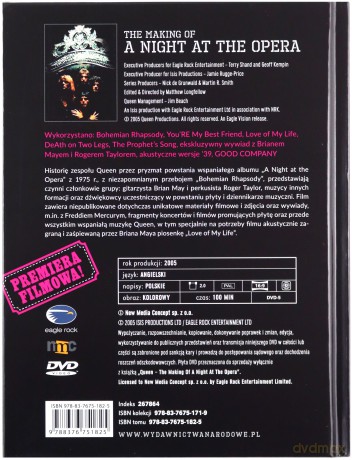 Legendy muzyki: Queen The Making of The Night At The Opera (booklet) [DVD]