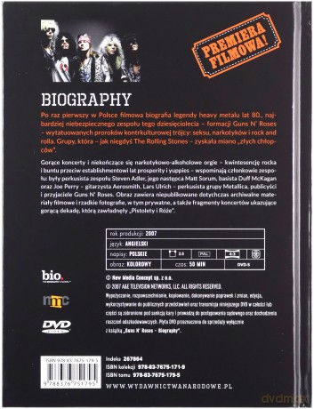 Legendy Muzyki: Guns N Roses Biography (booklet) [DVD]