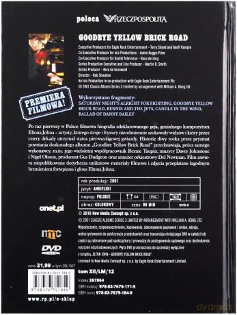 Legendy Muzyki: Elton John Goodbye Yellow Brick Road (booklet) [DVD]