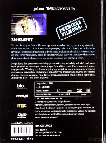 Legendy Muzyki: Tina Turner Biography (booklet) [DVD]