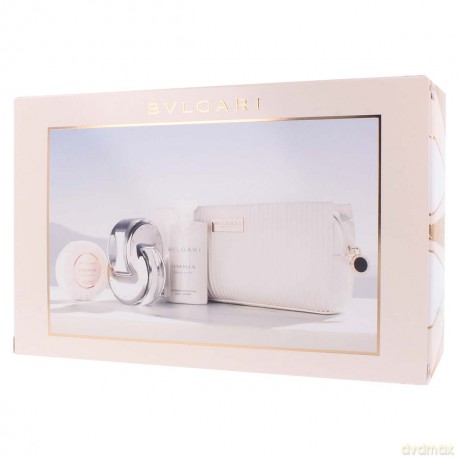 Bulgari Omnia Crystalline Zestaw - woda toaletowa 65 ml spray + balsam do ciała 75 ml + mydło 75 g + kosmetyczka