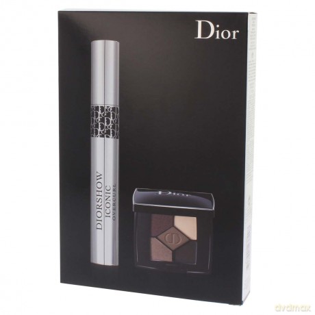 Dior Mascara Diorshow Iconic Overcurl Pogrubiająco-podkręcający tusz do rzęs 10 ml - 091 Over Black + Cienie do powiek 2,2 g - Cuir Cannage
