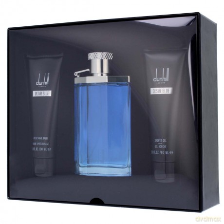 Dunhill Desire Blue Zestaw woda toaletowa 100 ml spray + balsam po goleniu 90 ml + żel pod prysznic 90 ml (uszkodzone pudełko)