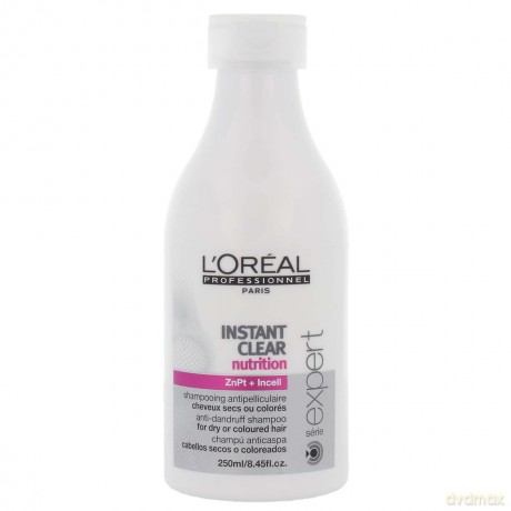Loreal Instant Clear Nutrition Szampon przeciwłupieżowy do włosów suchych i koloryzowanych 250 ml