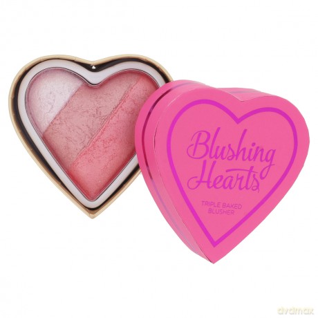 Makeup Revolution London I Love Makeup Blushing Hearts Potrójny róż do policzków 10g - Bursting with Love