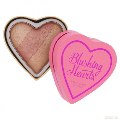 Makeup Revolution London I Love Makeup Blushing Hearts Potrójny róż do policzków 10g - Peachy Keen Heart