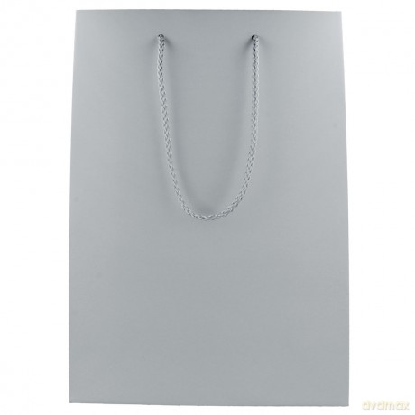 Torebka ozdobna duża srebrna 35 x 24 x 10 cm