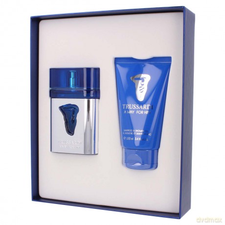 Trussardi A Way for Him Zestaw - woda toaletowa 100 ml spray + żel pod prysznic 100 ml