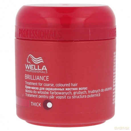 Wella Brilliance Maska do włosów farbowanych, grubych i trudnych do ułożenia 150 ml
