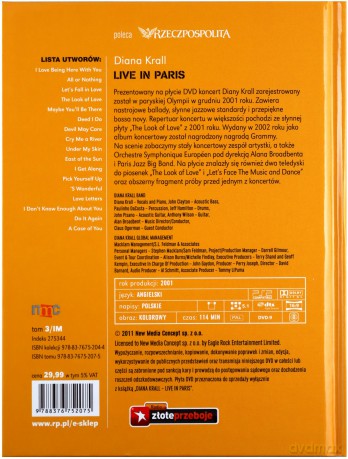 Ikony Muzyki Koncerty: Diana Krall Live in Paris (booklet) [DVD]