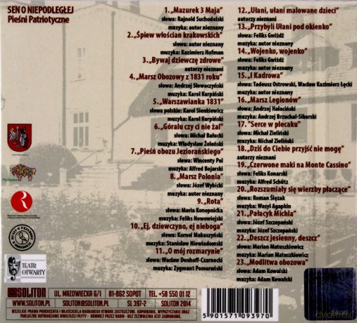 Sen o Niepodległej. Pieśni Patriotyczne [CD]