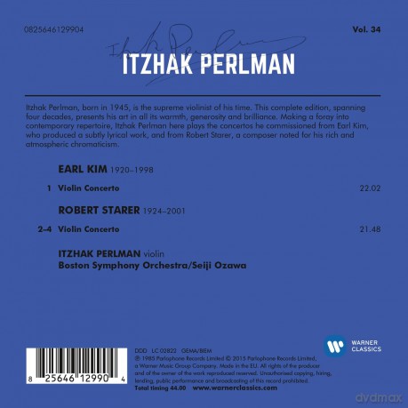 Perlman/Ozawa/Boston Symphony Orchestra: Kim, Starer: Violin Concertos [CD]