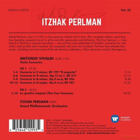 Perlman/Israel Philharmonic Orchestra: Vivaldi: Violin Concertos, Four Seasons [2CD]