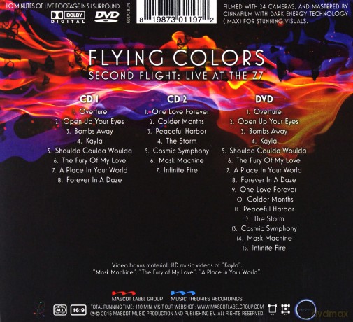 Flying Colors: Second Flight Live At The Z7 [2CD]+[DVD]