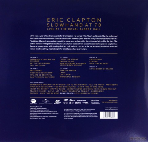 Eric Clapton: Slowhand At 70 Live At The Royal Albert Hall [3xWinyl]+[DVD]