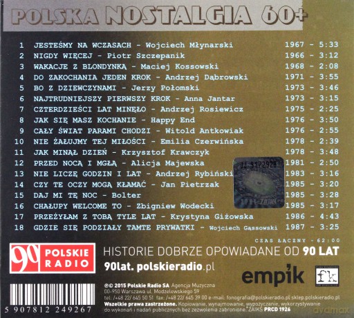 Polska Nostalgia audycja 12 [CD]