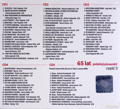 65 lat polskiej piosenki vol. 3 [5CD]