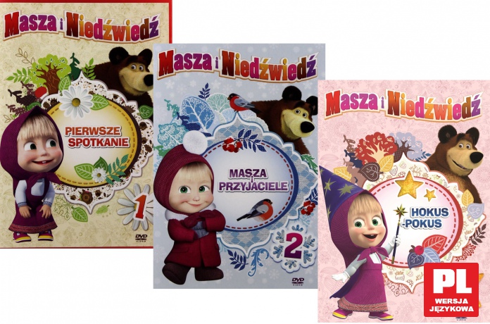 Masza I Niedźwiedź część 1+2+3 Pakiet [3DVD]