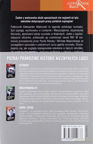 Pakiet Literatura faktu. Czterech; Korespondenci.pl; Zawód: szpieg - Paweł Reszka [KSIĄŻKA]