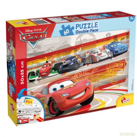 60 el. Puzzle dwustronne plus Cars [PUZZLE]